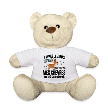 Chèvres Berger Paysan Animal Cadeau Humour - Nounours - blanc - Devant