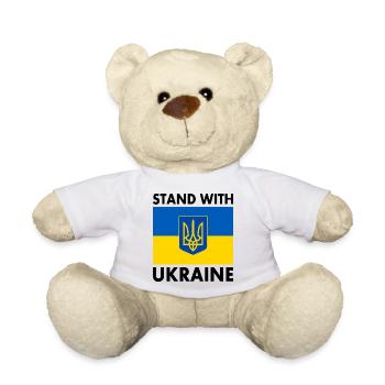 stand with ukraine - Nounours - blanc - Devant