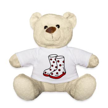 lustige Schuhe für den Garten - Teddy - Weiß - Vorne