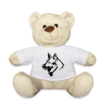 Norwegischer Elchhund Kopf - Teddy - Weiß - Vorne