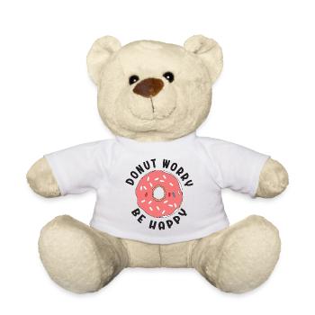 Donut Sorge Sei glücklich - Teddy - Weiß - Vorne