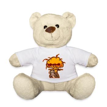 Monkey On The Button - Teddy - Weiß - Vorne