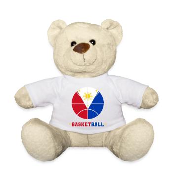 Philippinen Filipino Flagge Basketball I Geschenk - Teddy - Weiß - Vorne