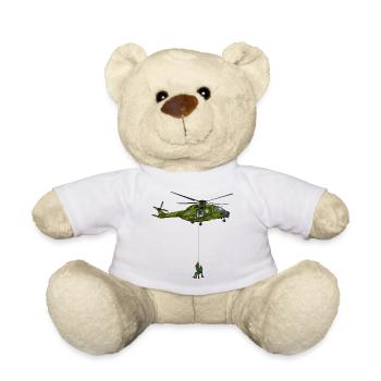 Helicopters in action - Teddy Bear - white - Front