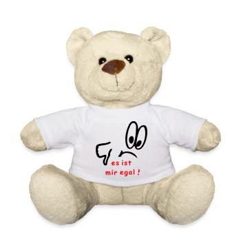 es ist mir egal, comic - Teddy - Weiß - Vorne