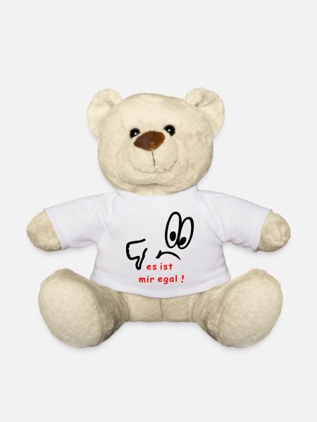 es ist mir egal, comic - Teddy - Weiß