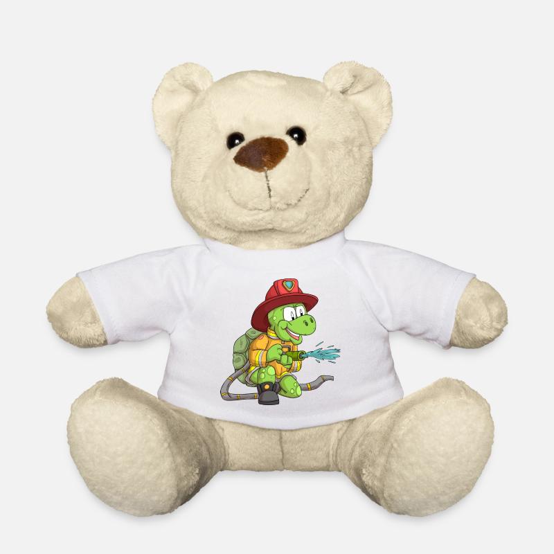 Feuerwehr Schildkröte - Teddy - Weiß