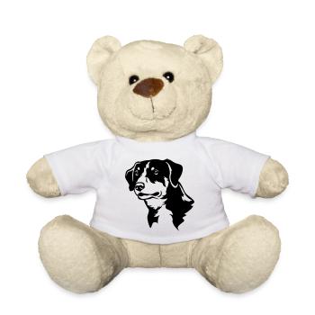 Tête de chien de montagne Entlebucher « Black Edition » - Nounours - blanc - Devant