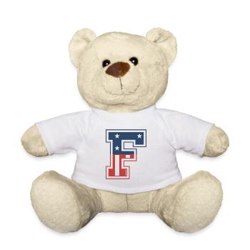 Buchstabe F USA - Teddy - Weiß - Vorne