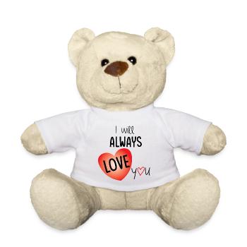 I will always love you - love illustration - Teddy Bear - white - Front