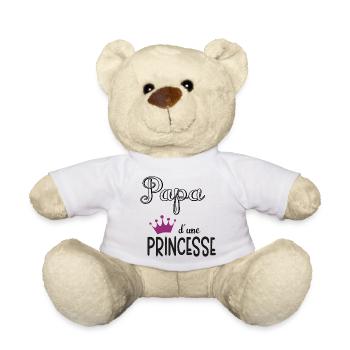 papa dune princesse - Nounours - blanc - Devant