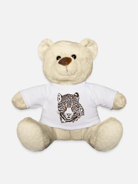 Jaguar Face Graphique Cool Big Cat Wild Animal Lover - Nounours - blanc