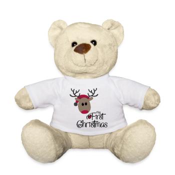 My first Christmas - Teddy Bear - white - Front