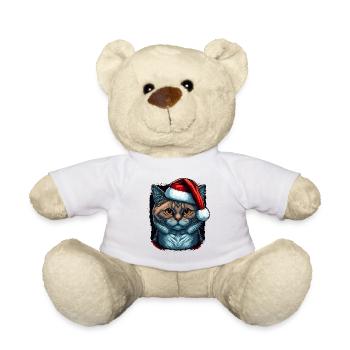 Belle conception de chat de Noël pour tous les propriétaires de chats - Nounours - blanc - Devant
