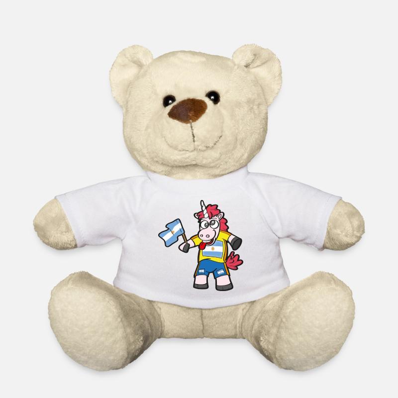 Argentine Crazy Unicorn - Teddy Bear - white