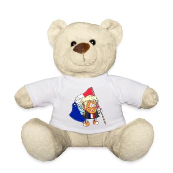 Bier Fan von Frankreich - Teddy - Weiß - Vorne