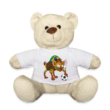 Hyäne Fan Brasilien - Teddy - Weiß - Vorne