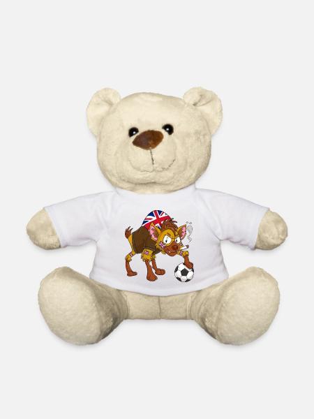 Hyäne Fan England - Teddy - Weiß
