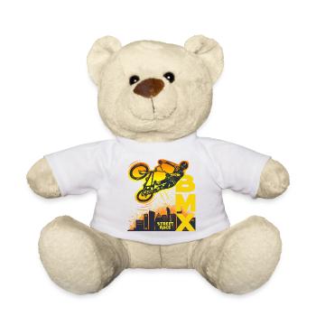 bike BMX urban race bike bike ride rider - Teddy Bear - white - Front