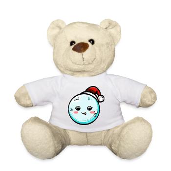 Schneeball mit Weihnachtsmütze #6/9 - Teddy - Weiß - Vorne