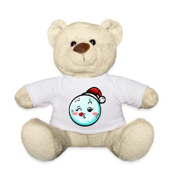 Schneeball mit Weihnachtsmütze #7/9 - Teddy - Weiß - Vorne