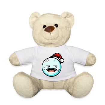 Schneeball mit Weihnachtsmütze #5/9 - Teddy - Weiß - Vorne