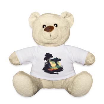 funny alien - Teddy Bear - white - Front
