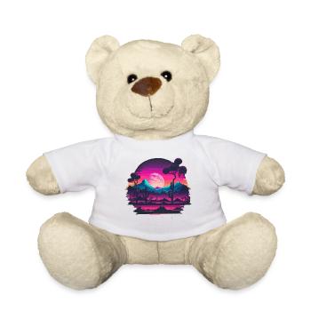 Vaporwave Artwork - Teddy Bear - white - Front