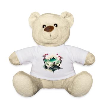 Chinesischer Tempel auf einer Klippe - Teddy - Weiß - Vorne