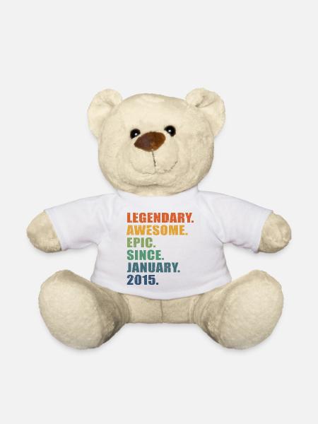 8. Geburtstag, Januar 2015, 8-jähriges Jubiläum - Teddy - Weiß