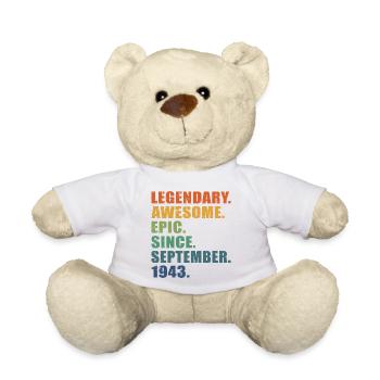80e anniversaire, septembre 1943, 80e anniversaire - Nounours - blanc - Devant