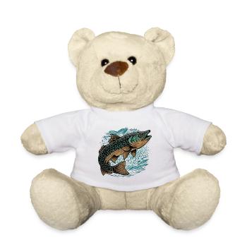 Fish Artwork - Teddy Bear - white - Front