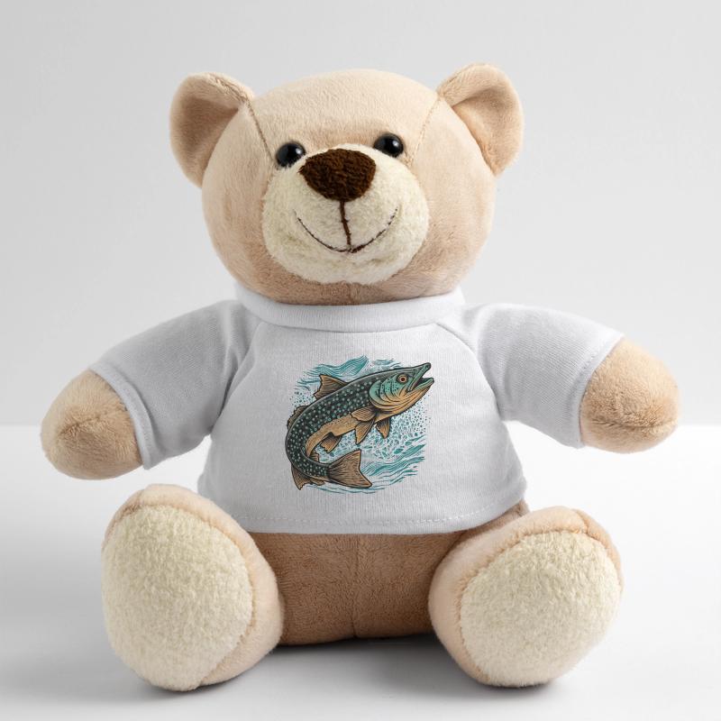 Fish Artwork Teddy Bear