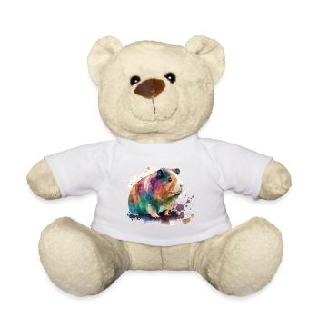 Colorful Guinea Pig - Teddy Bear - white - Front