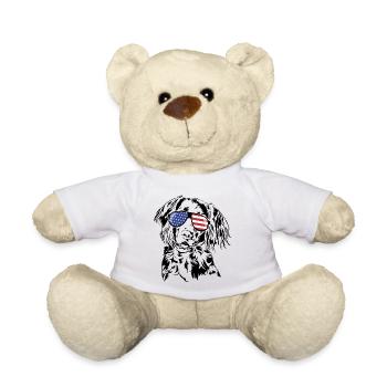 KLEINER MÜNSTERLÄNDER Amérique Flag Dogs Wilsigns - Nounours - blanc - Devant