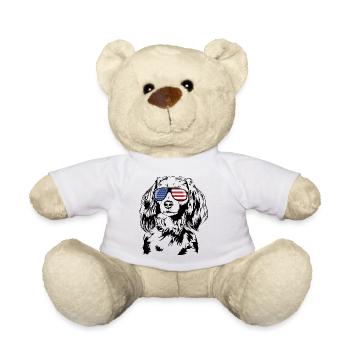 Nederlandse KOOIKERHONDJE America Flag Dogs - Nounours - blanc - Devant