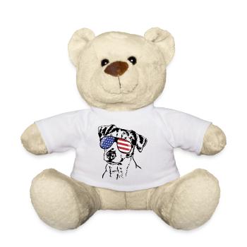 JACK RUSSELL TERRIER America Flag Sunglasses - Teddy Bear - white - Front