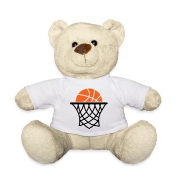 Basketball Basketballer - Teddy - Weiß - Vorne