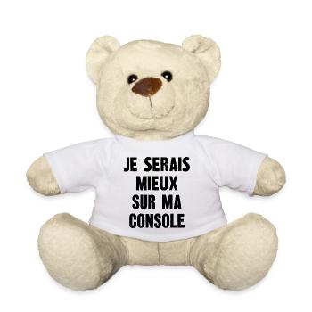 je serais mieux sur ma console - Nounours - blanc - Devant
