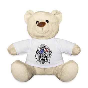 SPINONE ITALIANO America Flag Dogs Wilsigns - Teddy Bear - white - Front