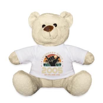 birthday born in 2005 Cool surf gift 18 years - Teddy Bear - white - Front