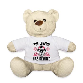 Un pompier prend sa retraite, un pompier retraité - Nounours - blanc - Devant