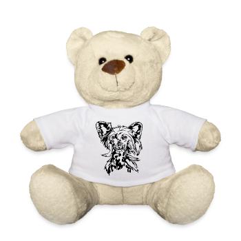 CHINESE CRESTED DOG hairless Hunde Hund Wilsigns - Teddy Bear - white - Front