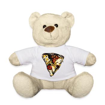 Pizza Margarita Pizzabäcker Pizzastück - Teddy - Weiß - Vorne