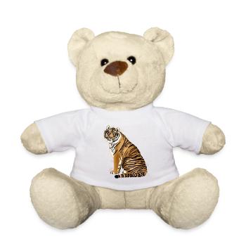 Tiger - Teddy Bear - white - Front