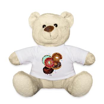 jeté sauvagement ensemble tas coloré de beignets - Nounours - blanc - Devant