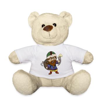 Cartoon Viking  - Teddy - Weiß - Vorne