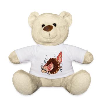 Axolotl Newt Donut - cool gift idea doughnut - Teddy Bear - white - Front