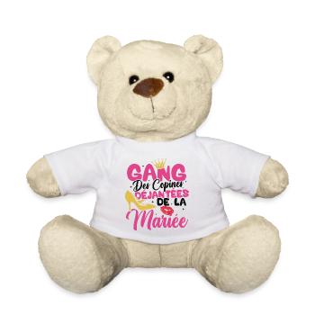 Gang des copines déjantées de la mariée - Nounours - blanc - Devant