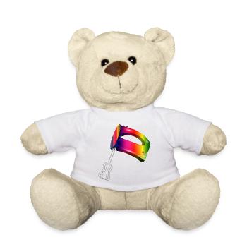 Mélangeur à main aux couleurs colorées de l’arc-en-ciel - Nounours - blanc - Devant